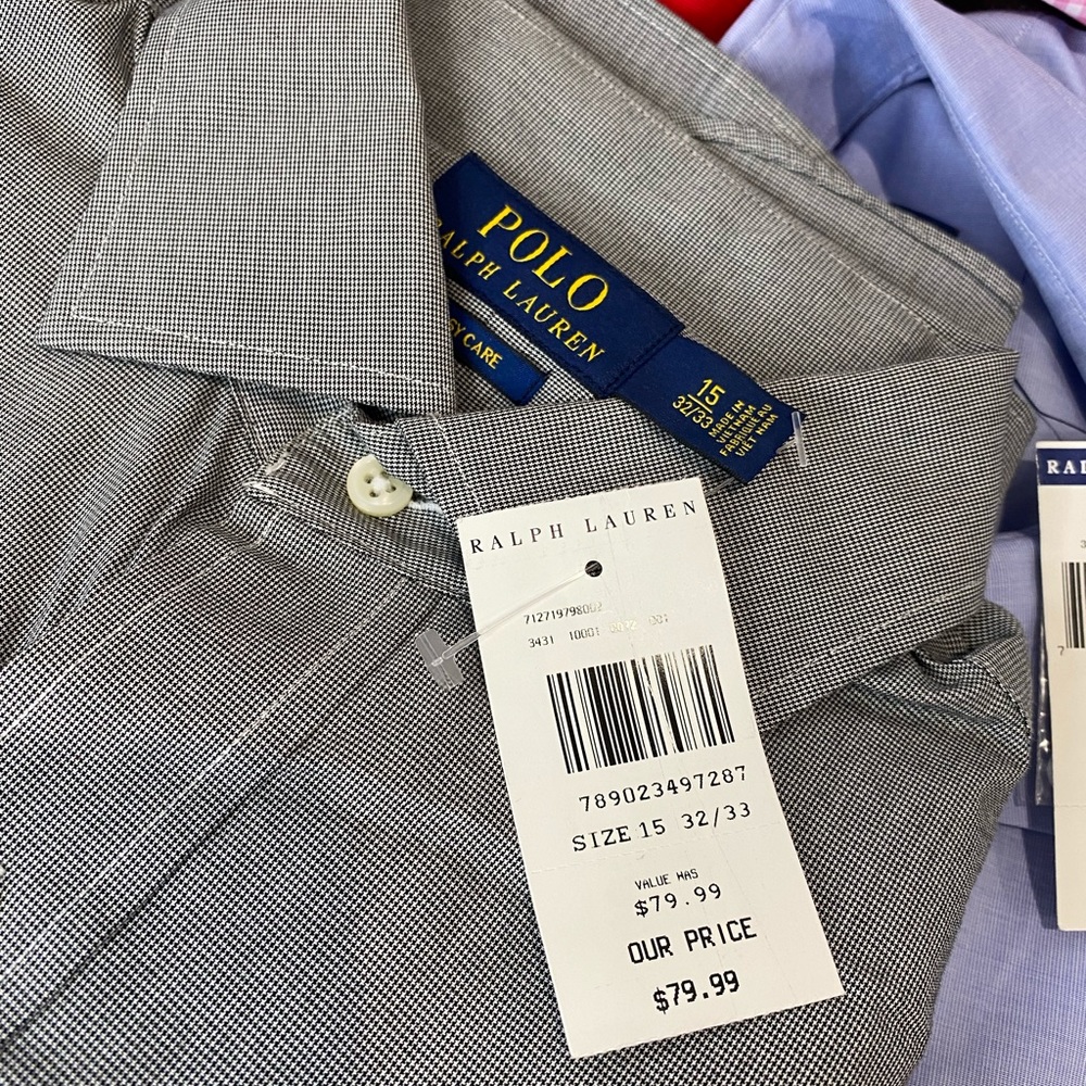 Polo Ralph Lauren Mens Button Up Dress 15 32/33